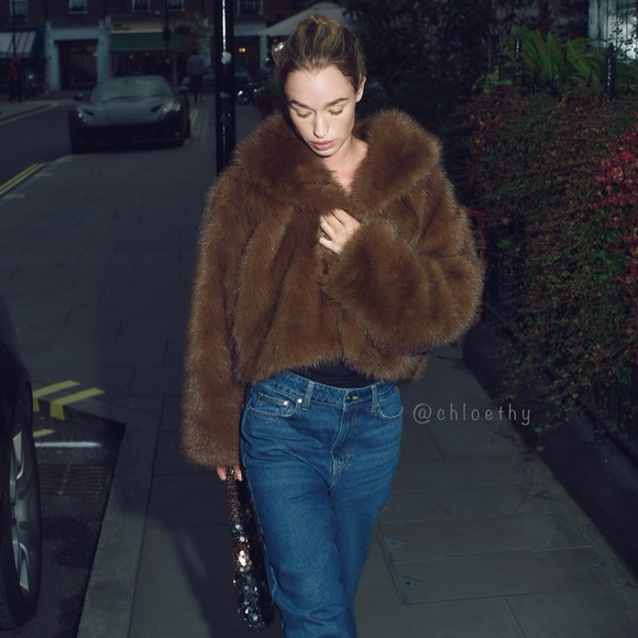 Zara FAUX FUR SHORT COAT - Picture 13 of 16